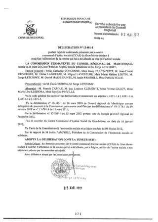 Recueil des actes administratifs mars 2012