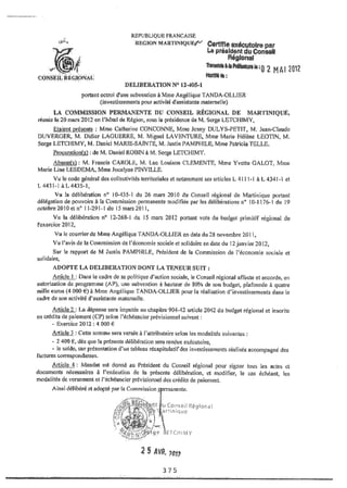 Recueil des actes administratifs mars 2012