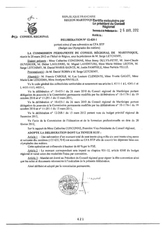 Recueil des actes administratifs mars 2012