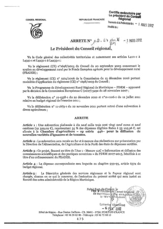 Recueil des actes administratifs mars 2012