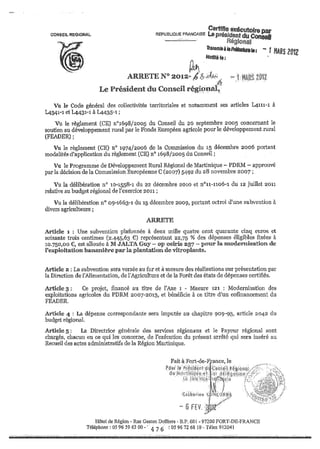 Recueil des actes administratifs mars 2012