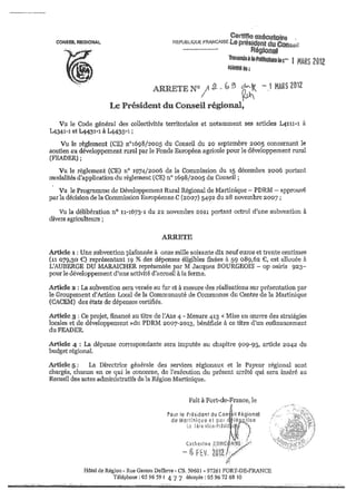 Recueil des actes administratifs mars 2012