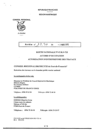 Recueil des actes administratifs mars 2012