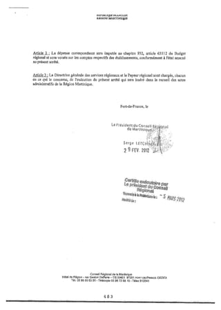 Recueil des actes administratifs mars 2012