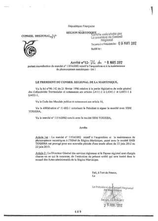 Recueil des actes administratifs mars 2012
