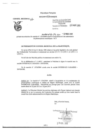 Recueil des actes administratifs mars 2012