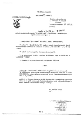 Recueil des actes administratifs mars 2012