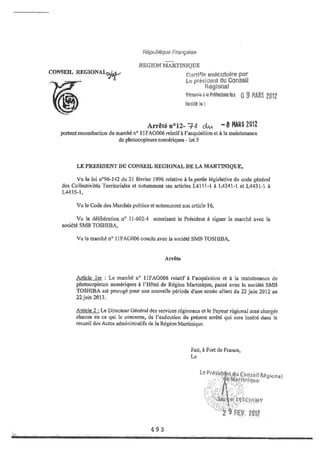 Recueil des actes administratifs mars 2012