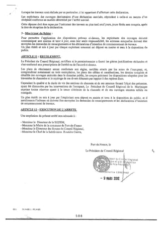 Recueil des actes administratifs mars 2012