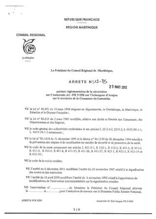 Recueil des actes administratifs mars 2012