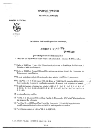 Recueil des actes administratifs mars 2012