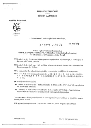 Recueil des actes administratifs mars 2012