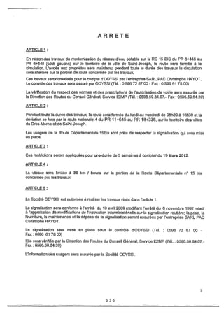 Recueil des actes administratifs mars 2012