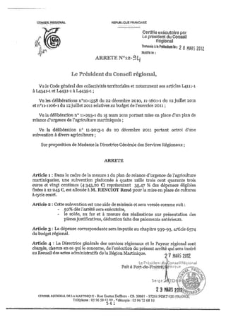 Recueil des actes administratifs mars 2012