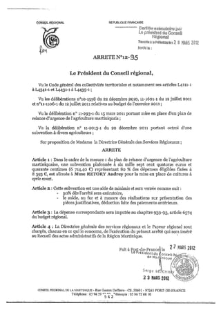 Recueil des actes administratifs mars 2012