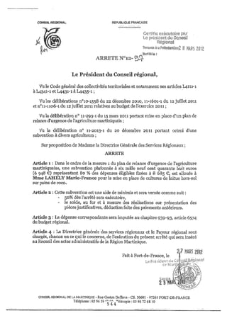 Recueil des actes administratifs mars 2012