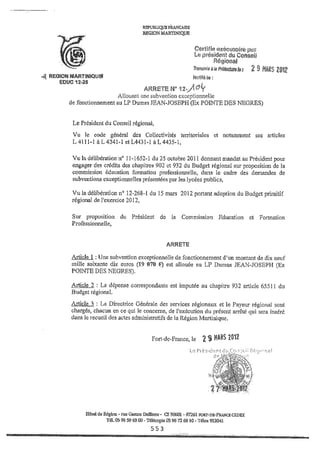 Recueil des actes administratifs mars 2012