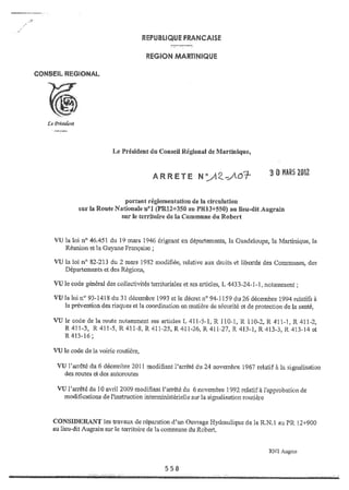 Recueil des actes administratifs mars 2012