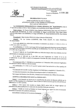 Recueil des actes administratifs mars 2012