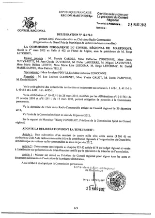 Recueil des actes administratifs mars 2012