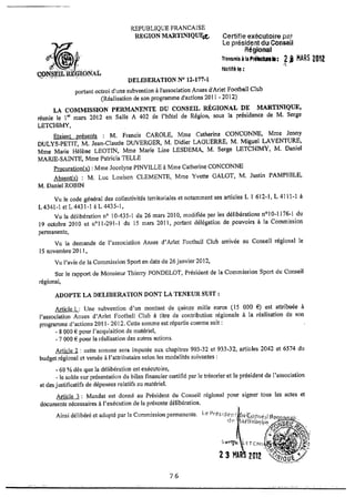 Recueil des actes administratifs mars 2012