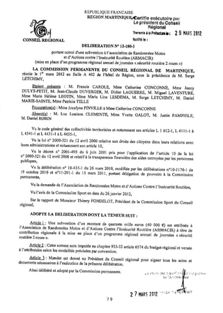 Recueil des actes administratifs mars 2012