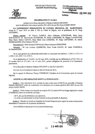 Recueil des actes administratifs mars 2012