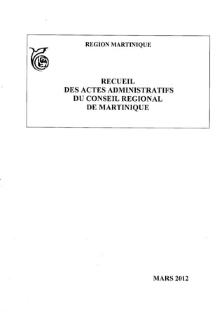 Recueil des actes administratifs mars 2012