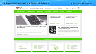 II"Simpósio"Internacional"Network"Science 2018"– Rio"de"Janeiro
 