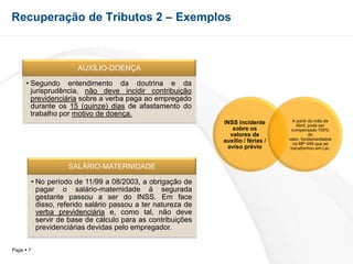 Recuperação de Tributos 2 – Exemplos