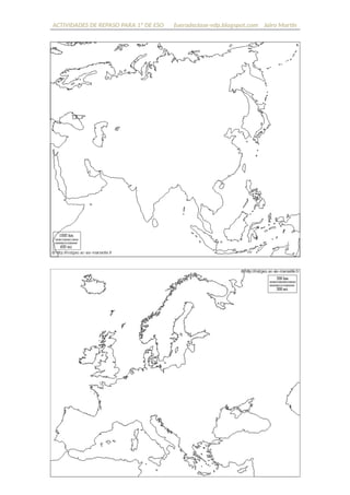 ACTIVIDADES DE REPASO PARA 1º DE ESO fueradeclase-vdp.blogspot.com Jairo Martín
 