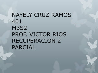 NAYELY CRUZ RAMOS
401
M3S2
PROF. VICTOR RIOS
RECUPERACION 2
PARCIAL
 