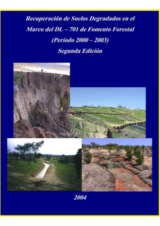 Recuperación de Suelos Degradados en el
Marco del DL – 701 de Fomento Forestal
(Período 2000 – 2003)
Segunda Edición
2004
 