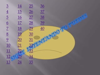 3
4
5
6
7
8
9
10
11
12
13

14
15
16
17
18
19
20
21
22
23
24

25
26
27
28
29
30
31
32
33
34
35

36
37
38
39
40

 