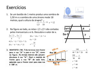 Retas transversais (m e n)