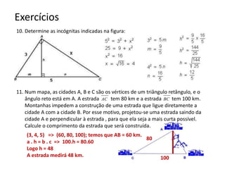 Relações métricas (Δ Retângulo)