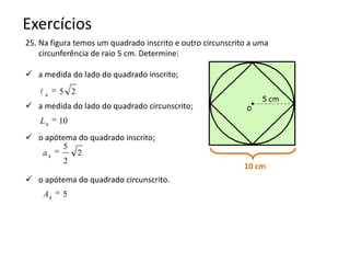 ExercíciosCalcule o valor de x nas figuras.