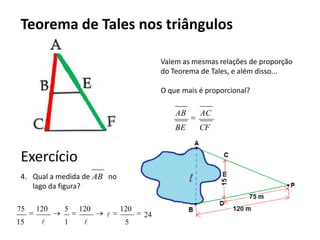 Teorema de Tales nos triângulos