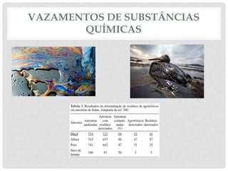 VAZAMENTOS DE SUBSTÂNCIAS
QUÍMICAS

 
