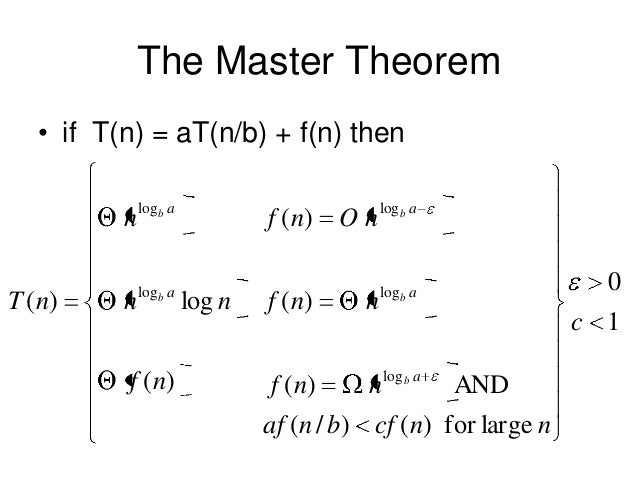 master theorem examples solved pdf