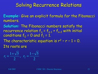 RecurrenceRelations.ppt