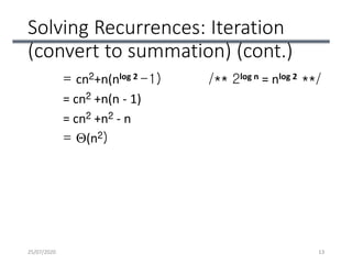 Recurrence Solution Recurrence relation solutions | PDF