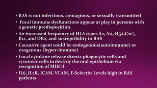 Major Ras Recurrent aphthous stomatitis | PPTX