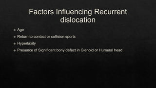 Recurrent Dislocation of Shoulder.pptx