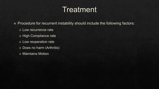 Recurrent Dislocation of Shoulder.pptx