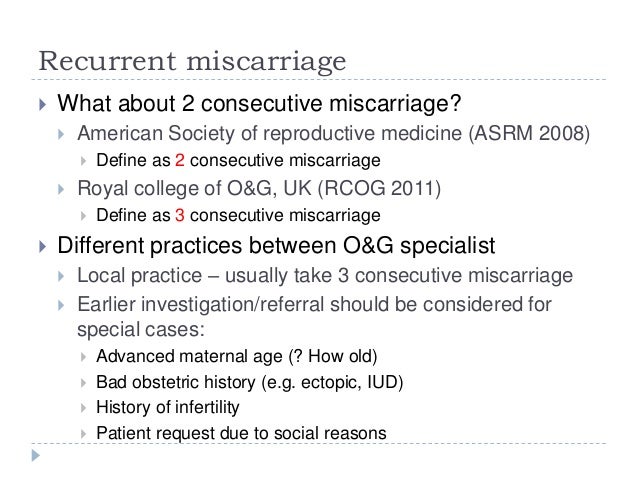 Causes of recurrent miscarriage in first trimester image