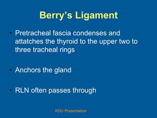 Recurrent Laryngeal Nerve And Thyroid Surgery Recurrent Laryngeal Nerve And Thyroid Surgery