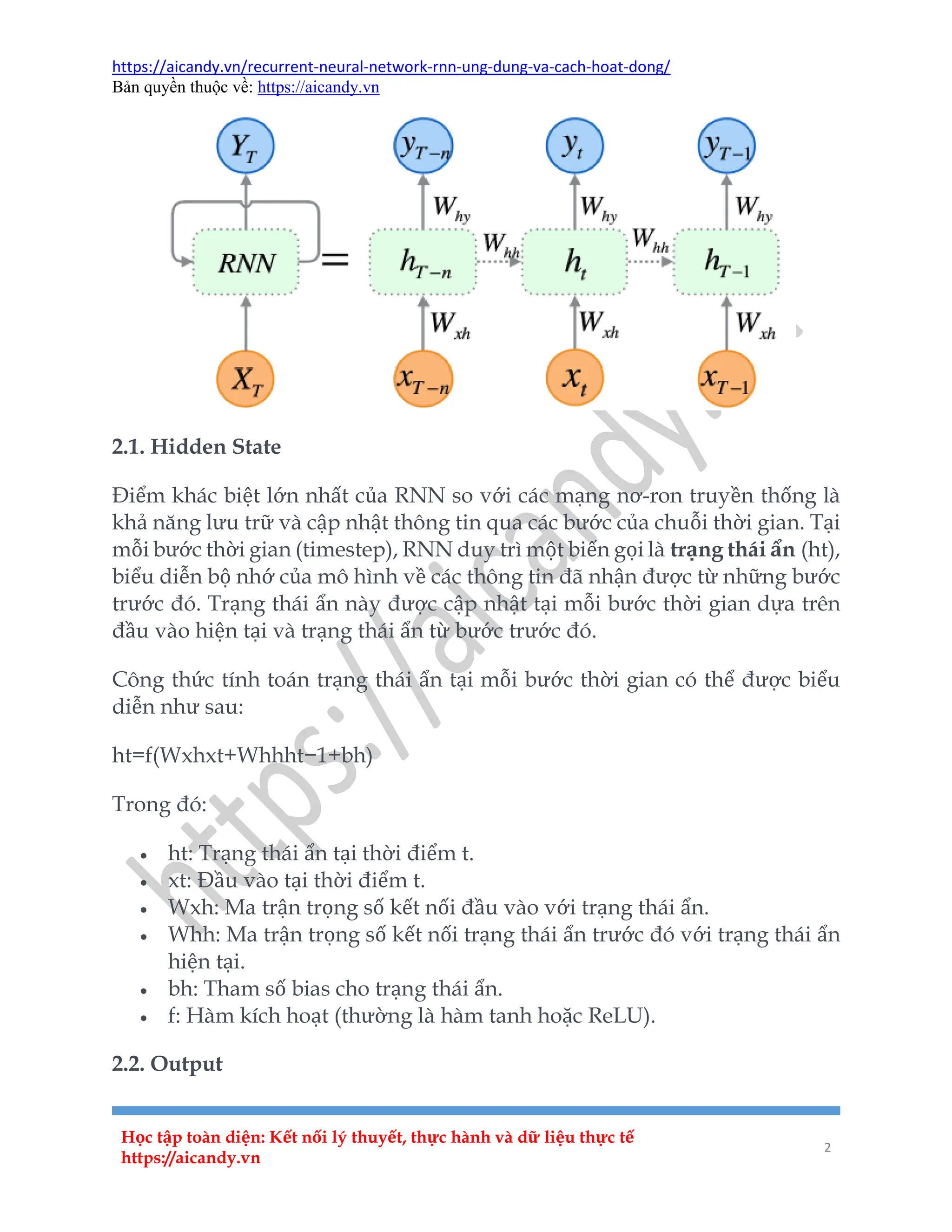 Recurrent Neural Network (RNN) - Ứng dụng và cách hoạt động.pdf