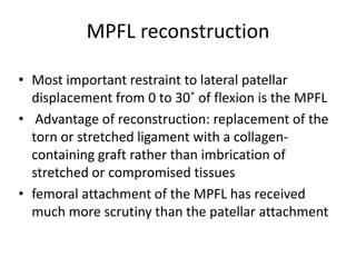 Recurrent Patellar Instability | PPTX