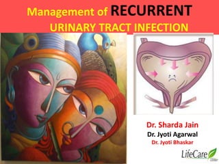 Management of RECURRENT
URINARY TRACT INFECTION
Dr. Sharda Jain
Dr. Jyoti Agarwal
Dr. Jyoti Bhaskar
 